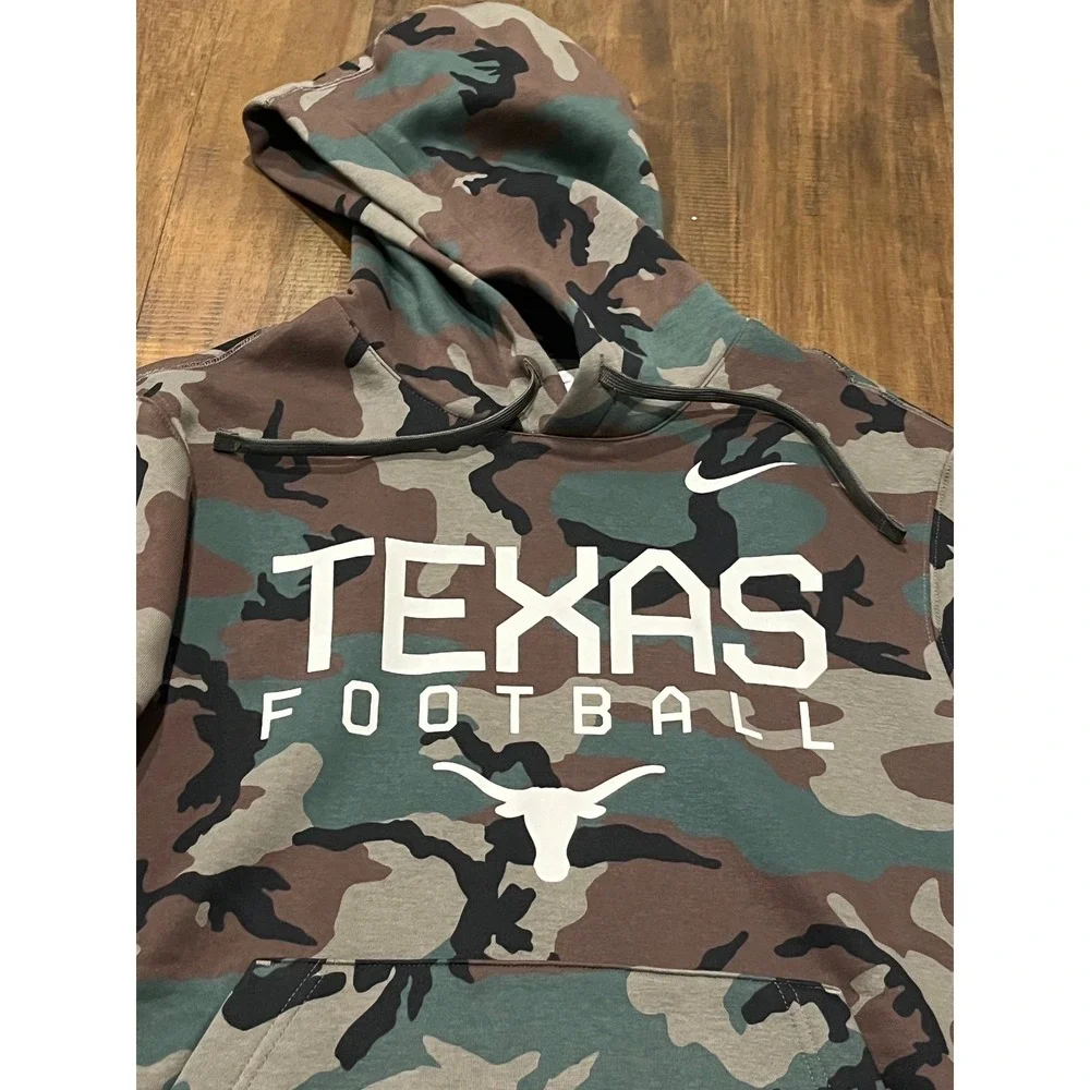 Nike Texas Football Military Appreciation Official On Field Camo Hoodie Men's Sm